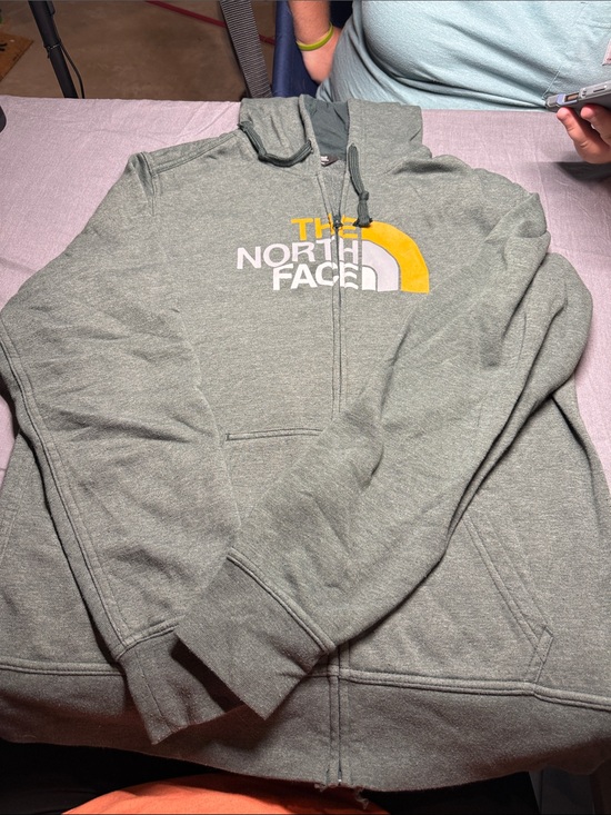 The North Face Other - The North Face Slate Green Hooded Zip-Up Sweatshirt